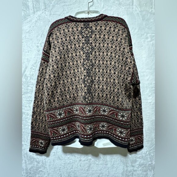 Dale of Norway Fair Isle Nordic Virgin Wool button down cardigan size XLarge - Picture 4 of 13